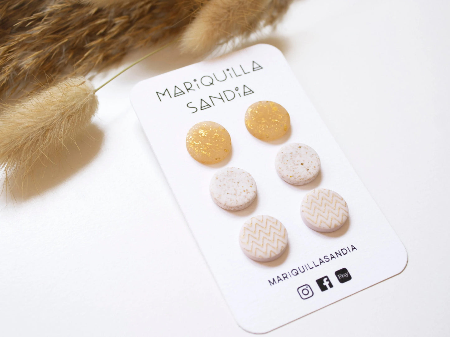 Small glitter earrings, perfect for festive occasions