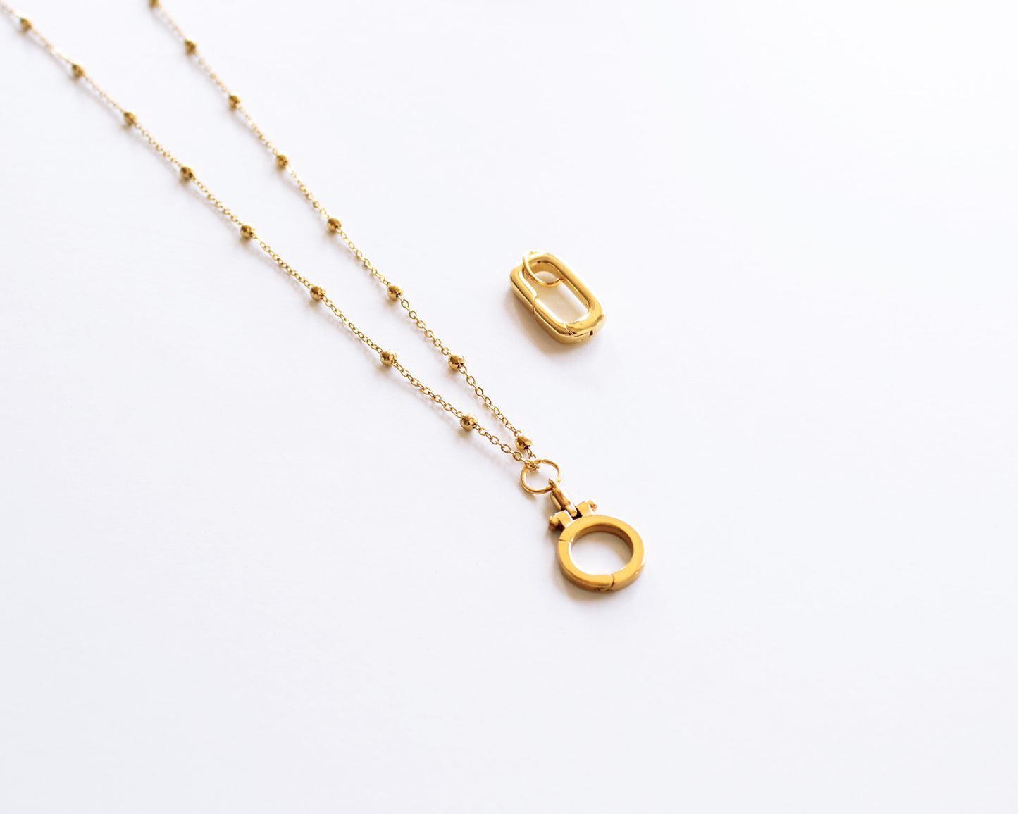 Gold Chain Necklace for Charms | Adjustable Gold Chain Paperclip, Satellite, Rolo, Dual Link