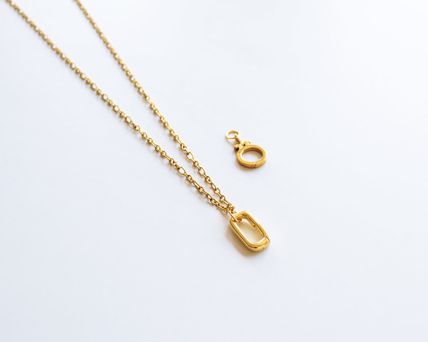 Gold Chain Necklace for Charms | Adjustable Gold Chain Paperclip, Satellite, Rolo, Dual Link