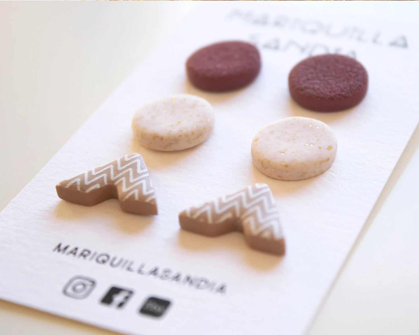 Geometric hypoallergenic stud earrings for everyday wear