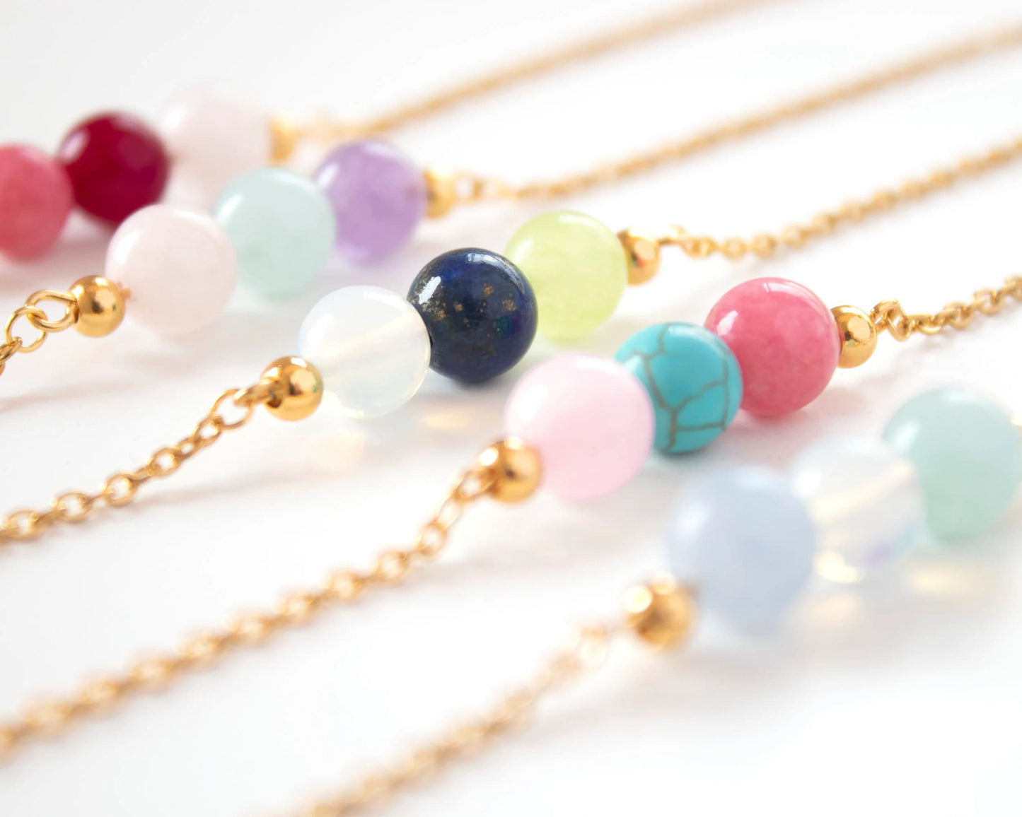 Custom Natural Stone Bracelet | Handmade Healing Gemstone Jewelry