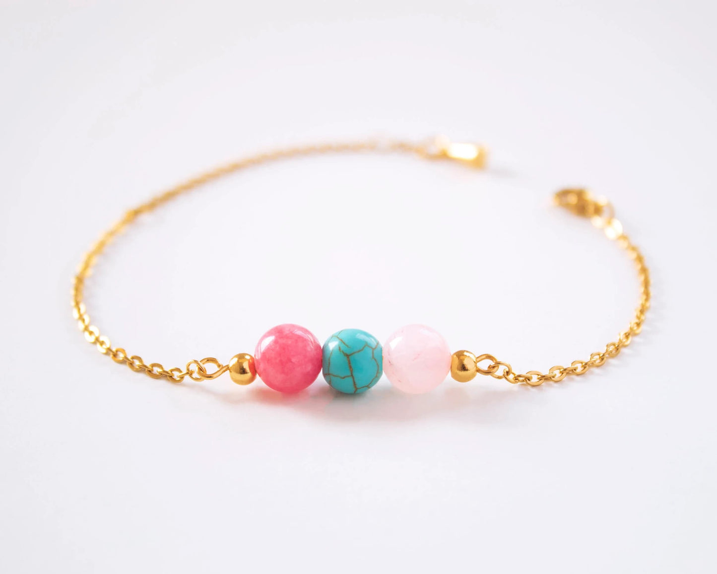 Handmade crystal bracelets with colorful gemstone beads