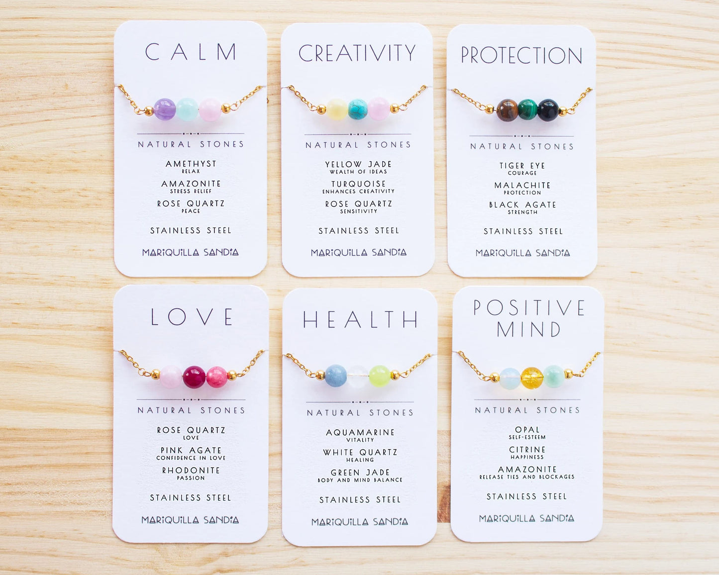 Calm bracelet, Creativity bracelet, Protection bracelet, Love bracelet, Health bracelet, Positive mind bracelet