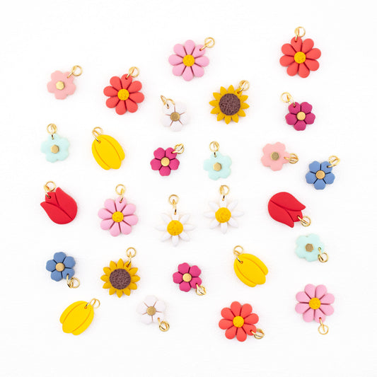 Flower Add On Charms for Hoop Earrings | Mix & Match Flower Charms