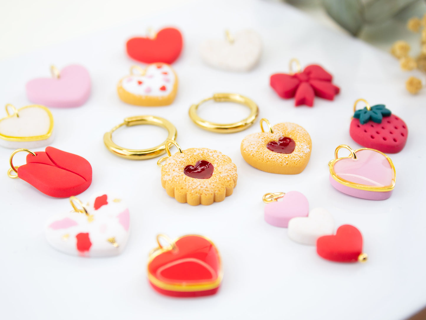 Charms Adicionales para Pendientes y Collares del Día de San Valentín