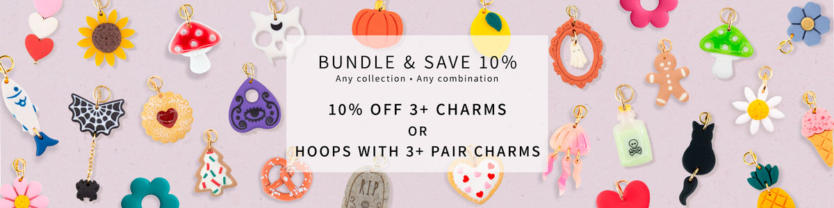 Halloween Jewelry sales 10% OFF 3+ CHARMS
or when you buy hoops with 3+ charms