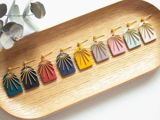 Boho Clay Earrings Dangle, 11 Colors | Handmade Unique Statement Earrings