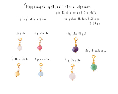 Interchangeable Charms with Clasp | Add-On Fruit, Ocean, Gemstone & Floral Charms