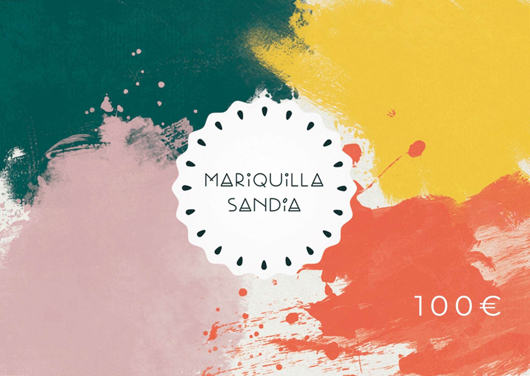 100 euro digital and printable jewelry gift card for handmade pieces by Mariquilla Sandia