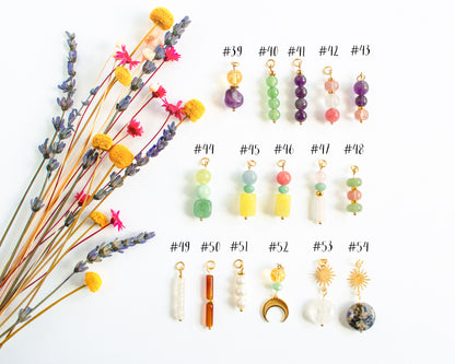 Build Your Own Gold Chain Charm Necklace with Carabiner and Interchangeable Charms