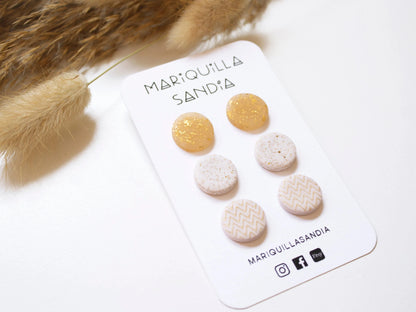 Small glitter earrings, perfect for festive occasions
