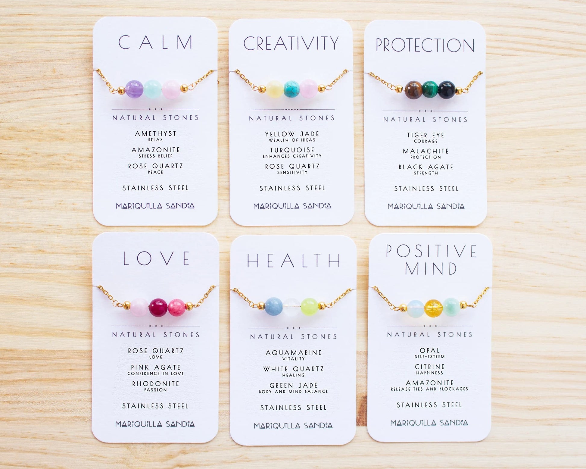 Calm bracelet, Creativity bracelet, Protection bracelet, Love bracelet, Health bracelet, Positive mind bracelet