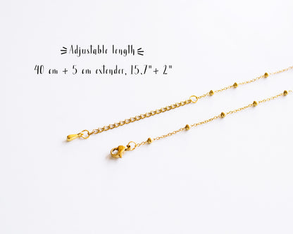 Build Your Own Gold Chain Charm Necklace with Carabiner and Interchangeable Charms