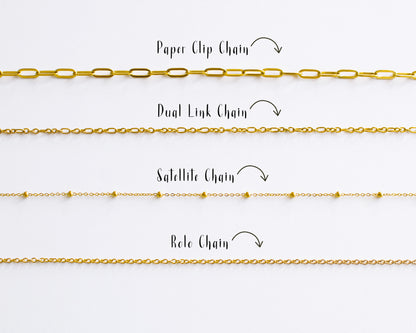 Build Your Own Gold Chain Charm Necklace with Carabiner and Interchangeable Charms