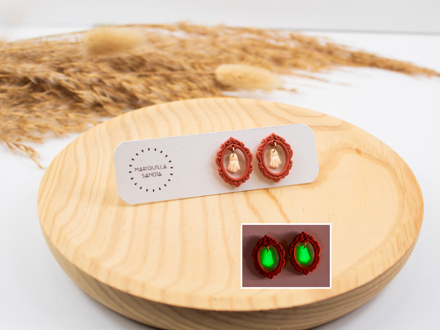 Glow in the Dark Ghost Earrings | Spooky Halloween Studs